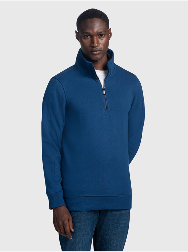 Yale Sweatshirt mit Reißverschluss, Estate blue