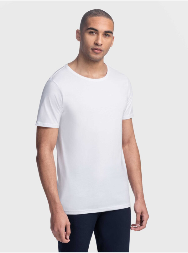 Girav Osaka White Fashionable Crew Neck Men's T-shirt 2-pack
