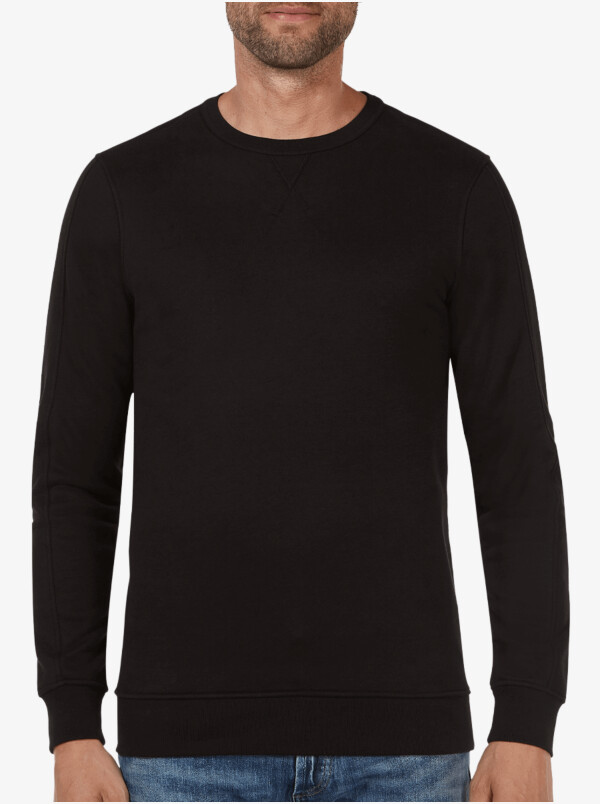 Langes Girav Cambridge regular fit Sweatshirt in schwarz mit Rundhalsausschnitt für Männer